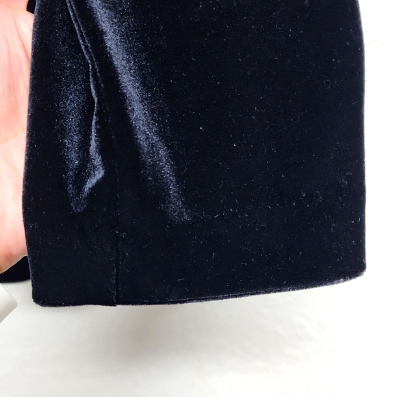 VINTAGE 90's R&K Cardigan Oversized Jacket Velvet Black - Picture 4 of 5